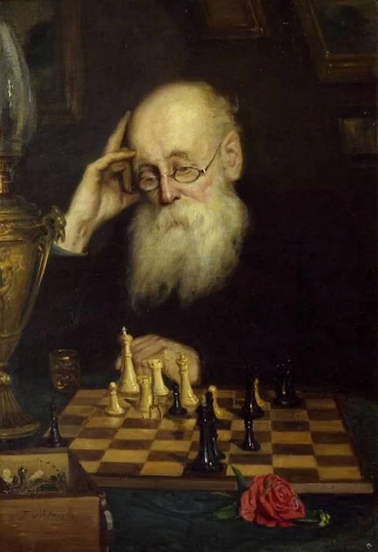 Ritratto del giocatore di scacchi A. D. Petrova - Chess museum, Chamovniki